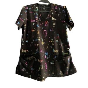 GREEN TOWN Women’s Performance V-Neck Medical Scrub Size S